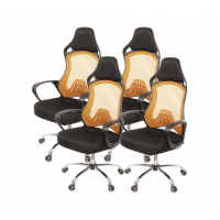 Комплект кресел АКЛАС Дорос CH Tilt 4 шт Оранжевый (Черный/Оранжевый)